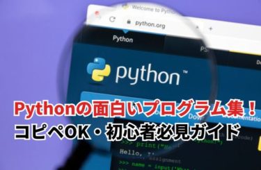 【2024】Pythonで遊べる面白いプログラム集！コピペOK・初心者必見の簡単ガイド