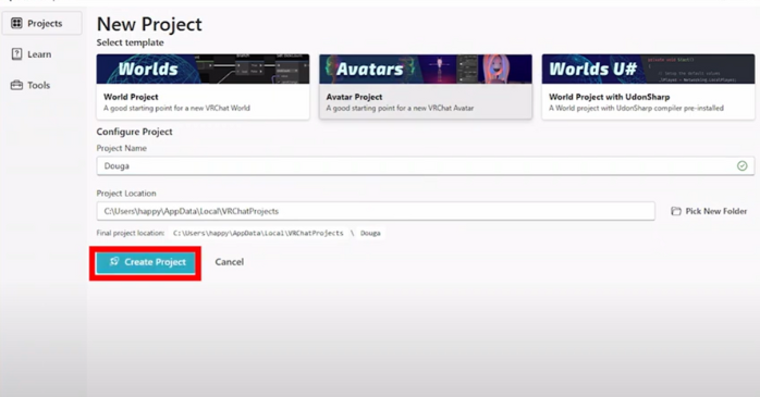 STEP4. Unityプロジェクトの準備