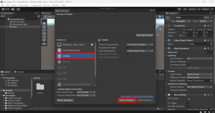 WebGLで出力する