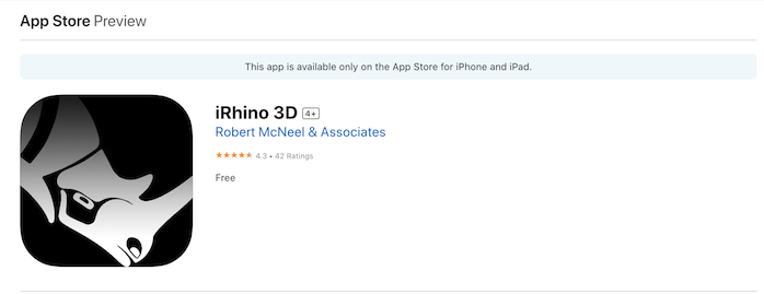 ①App StoreからiRhino 3Dアプリをインストール