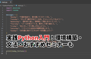 Pythonの入門講座！コピペ用コード・おすすめPython講座まで解説