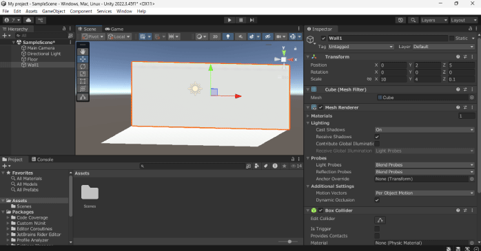 一つ目の壁を追加する