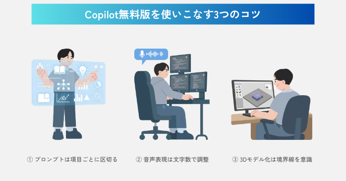 Copilot無料版を使いこなす3つのコツ