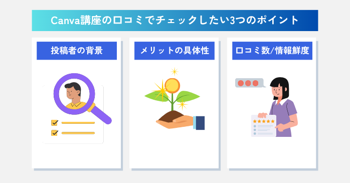 Canva講座の口コミでチェックしたい3つのポイント